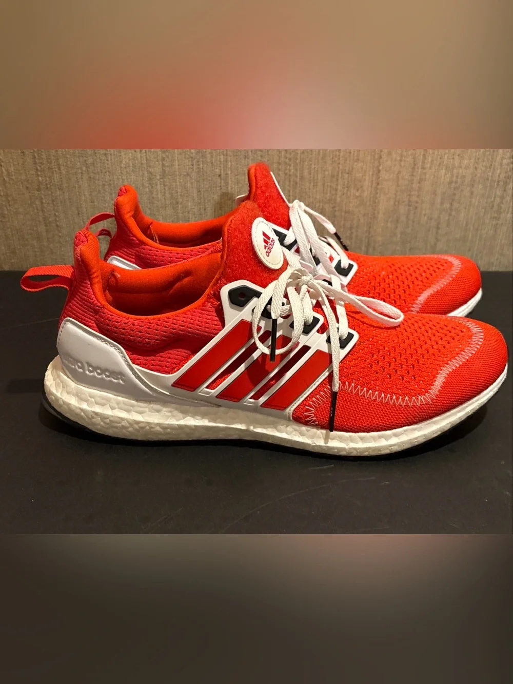 Adidas Men’s UltraBoost Lindsey Horan Red White Sz 11 Sneaker Shoes